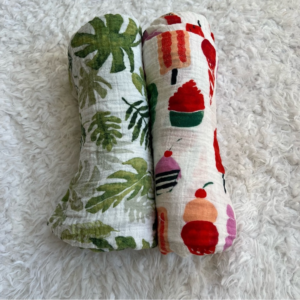 Little Unicorn Clementine Kids Muslin Swaddles Tropical Ice Cream Baby Kid